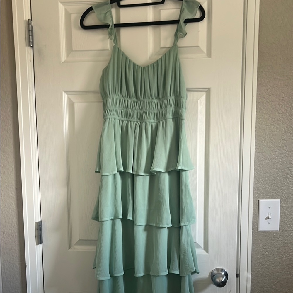 ALTARD STATE Mint Green Tiered Dress